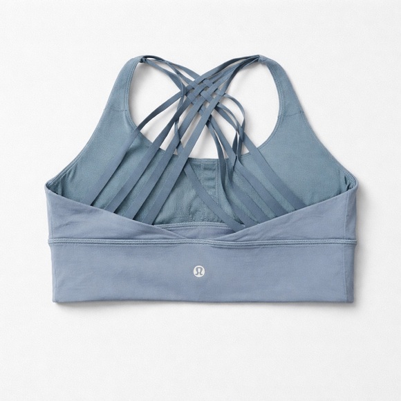 LuluLemon Steel Blue Flexyflex Strappy Yoga Bra - Picture 4 of 5